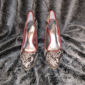 Guess Snake-print Heels